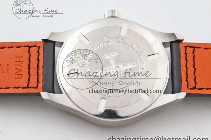 MIROTIME 0122 Vibrant Mark XVIII IW327001 SS M+F 1:1 Best Edition Black Dial on Black Leather Strap A 7055